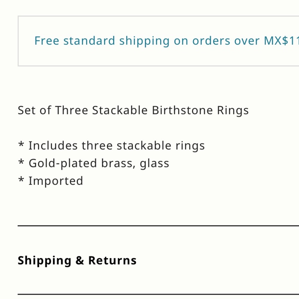 November Set of Three Stackable Birthstone Rings - Picture 6 of 6